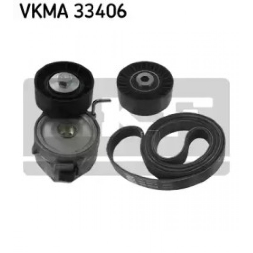 VKMA 33406 SKF Комплект доріжкового ремня (ролик, ремінь)